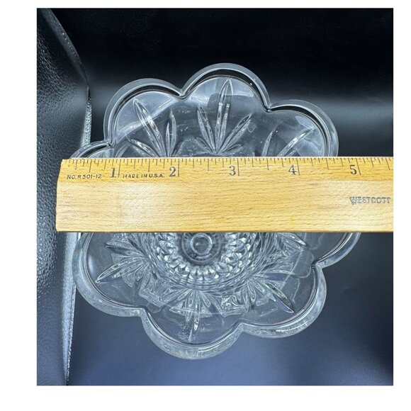 Marquis By Waterford Lead Crystal Pineapple Vase Scalloped Rim Diamond-Cut Vtg - Picture 10 of 11